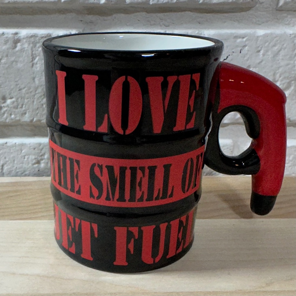 "I Love the Smell of Jet Fuel" Mug New Condition